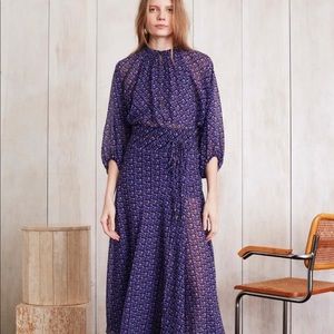 APIECE APART purple silk blouse